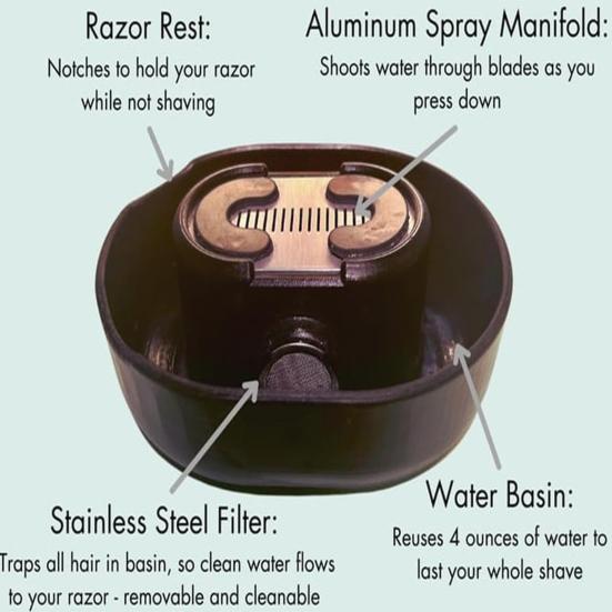 Razor Rinser No Electricity Required Universal Men Shaver Beard Hair Remover Trimmer Blade