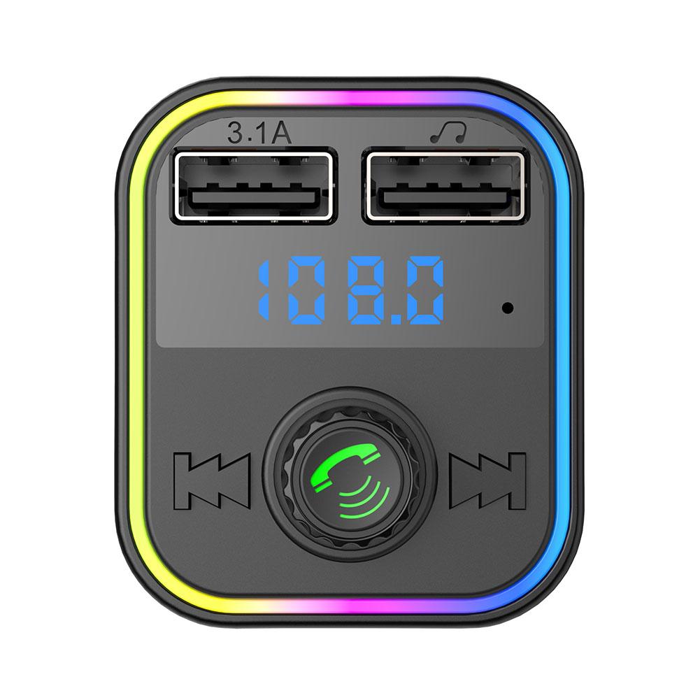 Автомобильный Bluetooth 5.0 FM-передатчик PD Type-C Dual USB зарядное устройство Light Colorful 3.1A модулятор MP3 Fast Ambient Player Handsfree Z9E5