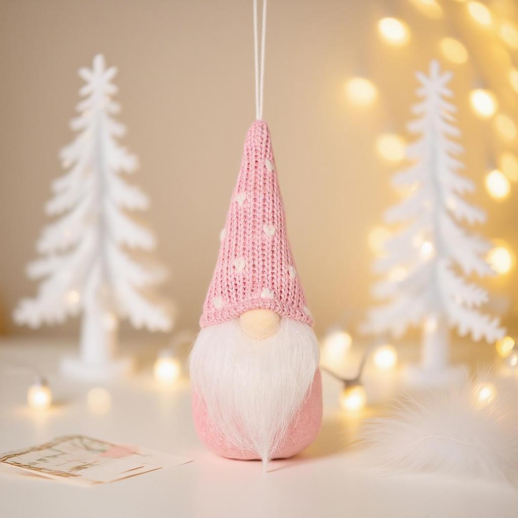 Mingguan Colorful Knitted Gnome Ornaments - Faceless Old Man Christmas Decorations