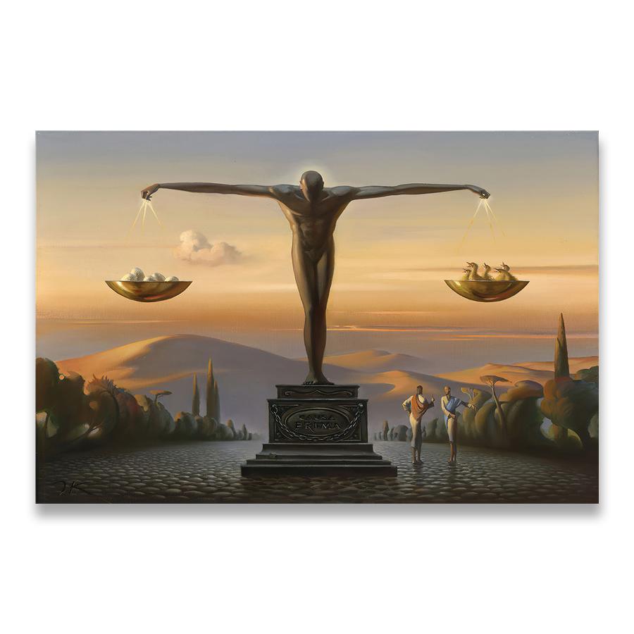 The Waves Book Sailboat Picture Canvas Painting Diary of Discovery By Vladimir Kush Salvador Dali Canvas Art Print Poster