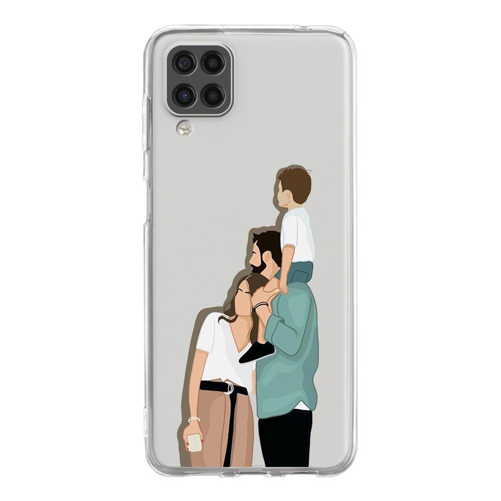 Чехол для телефона Samsung A13 A33 A35 A55 A73 A53 A23 A51 A71 A21S A12 A31 A41 A05s A15 A25 5G Прозрачный чехол Девочка Мама Семья