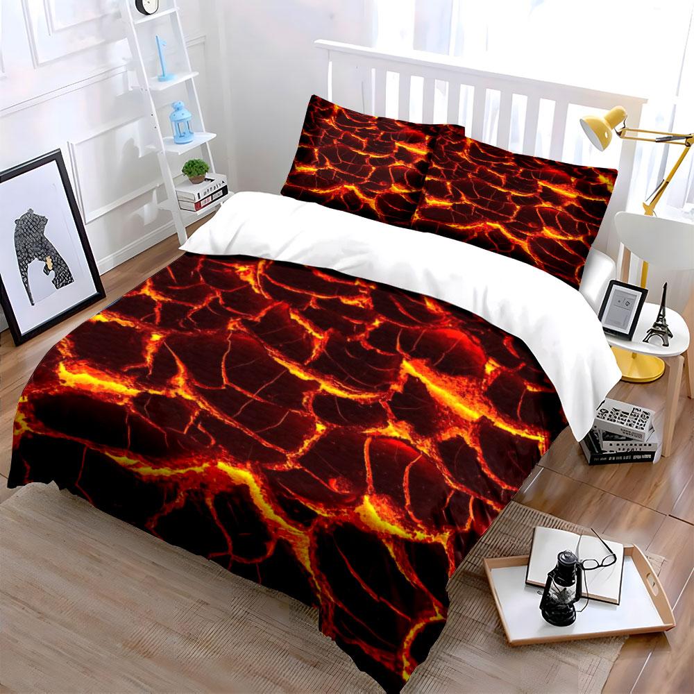 Lava Pattern Bedding Set Bedding Duvet Cover Set Duvet Cover Pillowcases (1 * Duvet Cover 2 * Pillowcases, without duvet insert)