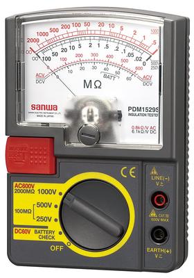 Sanwa Electric Instruments Аналоговый мегаомметр Sanwa 3 диапазона PDM1529S 1000В/500В/250В