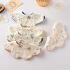 Pure Cotton Gauze Baby Feeding Bib Breathable Petal Bib Cute Drool Bib  For Kids
