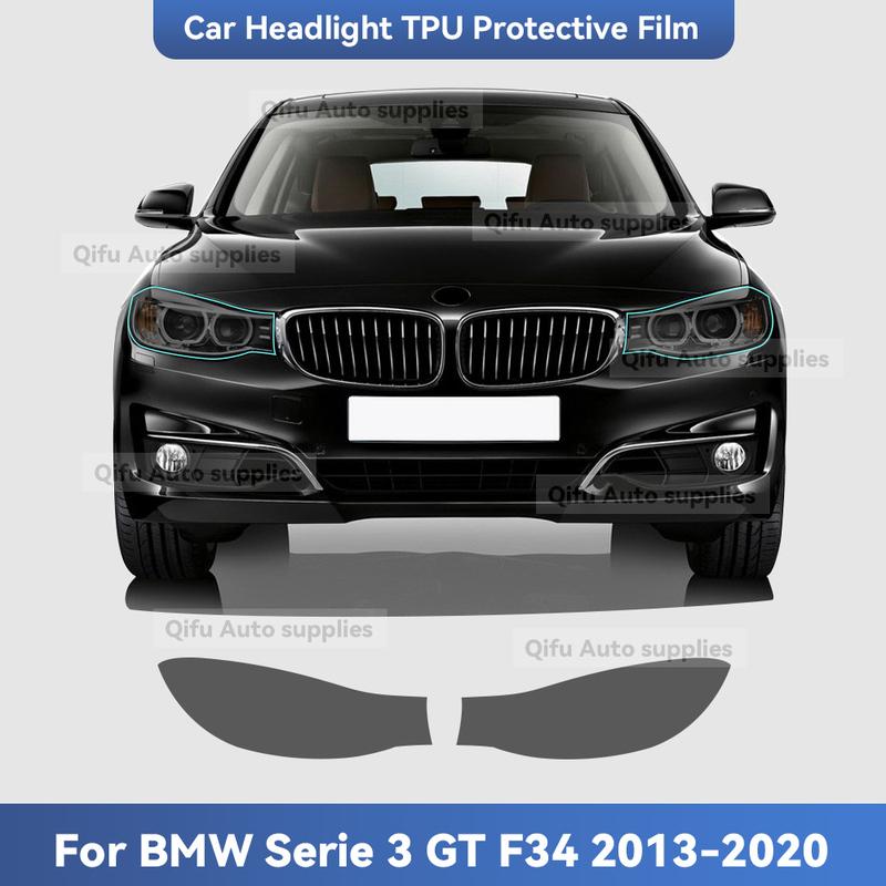 For BMW Serie 3 GT F34 2013- TPU Headlight Anti-Scratch Smoke Black Transparent Modification Color Changing Protective Film