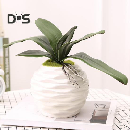 Искусственное растение, бабочка, лист орхидеи, сделай сам, домашний офис, настольный декор бонсай