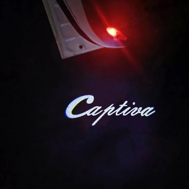 2 шт. HD LED Проектор на дверь автомобиля Световой логотип Добро пожаловать Для Chevrolet Captiva 2007-2017 2018 2019 2020 Автоаксессуары