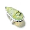 Natural Prehnite Gemstone Handmade 925 Sterling Silver Gift Ring Size 7.5 K1L25