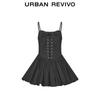 UR Женское модное мини-платье на бретельках с бантом