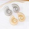 Панк Металлические Серьги-пусеты в форме спиральной улитки для женщин Винтажные Золотистого цвета Необычные Массивные Пирсинг Серьги Циркон Подарок 2025