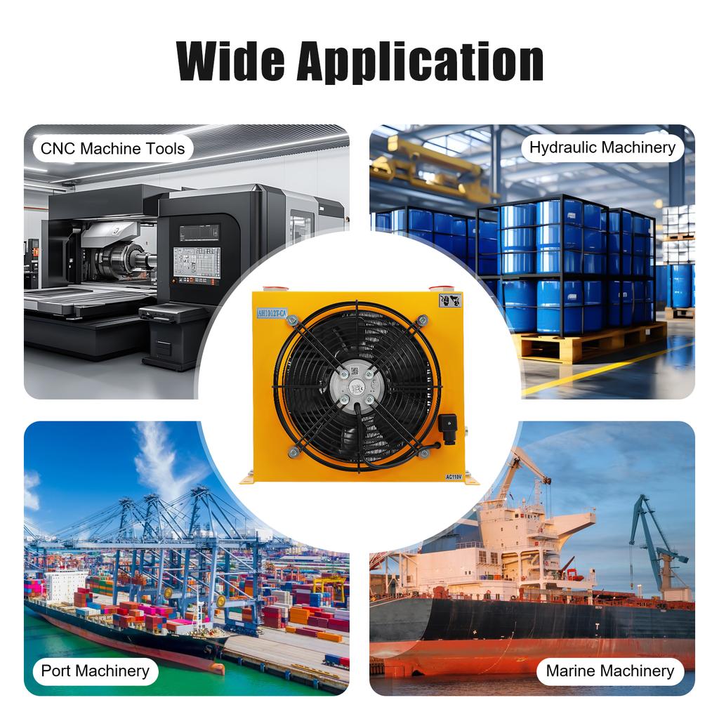 Промышленный гидравлический маслоохладитель 5,6 кВт 100 л/мин AC 110 В для инженерно-строительной техники, станков с ЧПУ, гидравлической системы