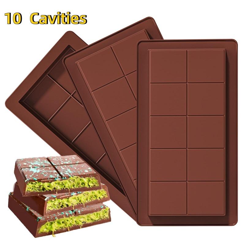 1 шт. Силиконовые формы для шоколадных батончиков – Прямоугольные, Легко извлекаются, Прочные для протеиновых батончиков, Восковых расплавов и подарков