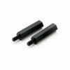 260pcs M3 Nylon Hex Spacer Screw Nut Assortment Kit Standoff Plastic Black