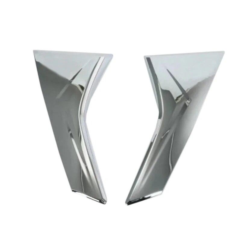 2 шт., новинка, серебристый ABS, накладка на заднее окно, накладка на стойку, наклейка на рамку для Subaru XV 2018, роскошные аксессуары для стайлинга автомобилей