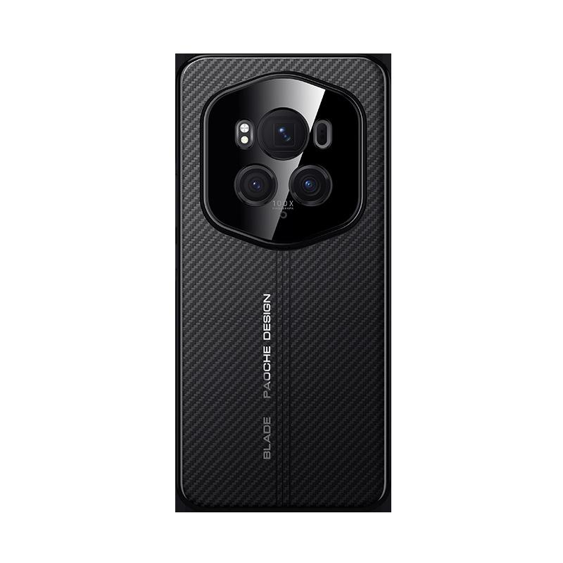 Подходит для чехла для мобильного телефона Honor Magic6Pro из кожи с узором из углеродного волокна, защитный чехол Porsche Pro от падения, 100% рупий