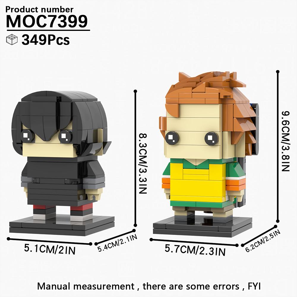 MOOXI MOC Anime Brickheadz Cartoon Figures Robot Animal Building Blocks Toys For Children Adult Friends Gift 3D Medol Kit Bricks