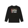 Vans Футболка с логотипом, с круглым вырезом и длинным рукавом, унисекс, топы, черная VN0A7YJKBLK