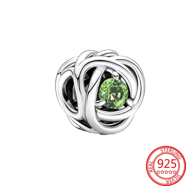 Классический Новый Настоящее Серебро 925 пробы Четырехлистный Клевер Лаки Мотаться Шарм подходит Оригинальный Модный Браслет Подвеска Ювелирные Изделия Подарок