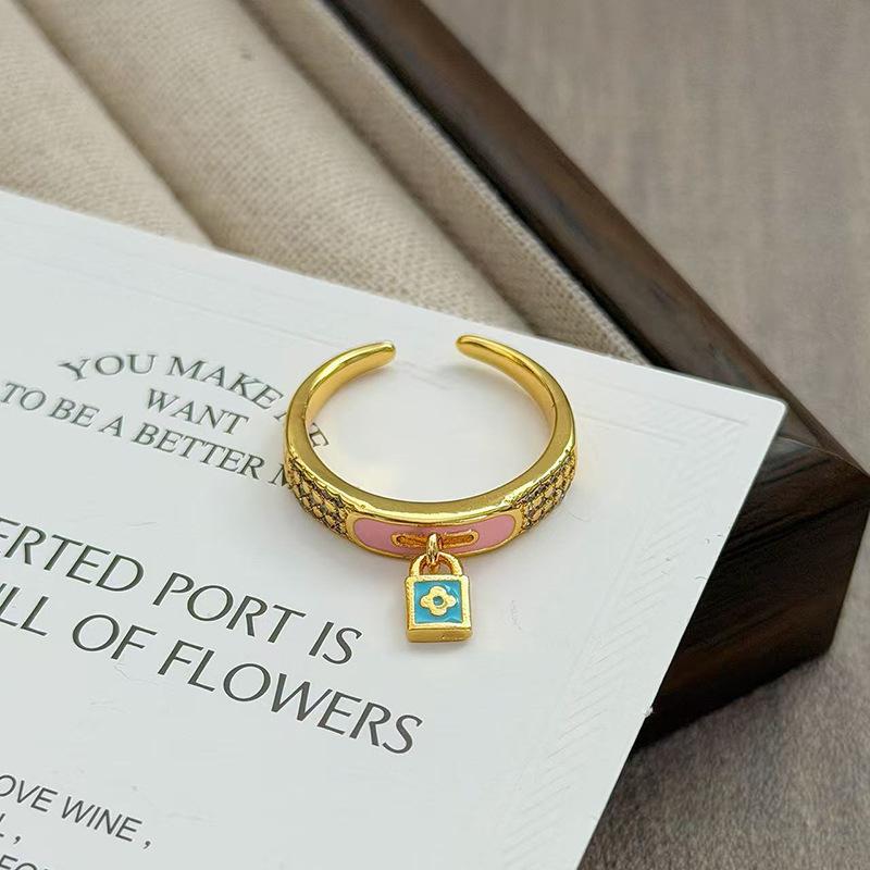 Hundred Flowers Bloom Medieval Vintage Retro Flower Opening Ring Light Luxury Niche High-End Accessories Women