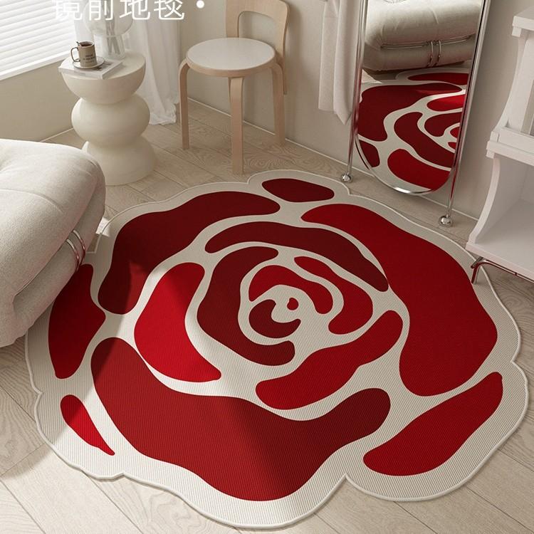 Advanced Floor Mat Round Shape Floor Mats Makeup Room Floor Mats Kitchen Hallway Runner Rug Bedroom Living Room Soft Carpet Non-slip Area Rug