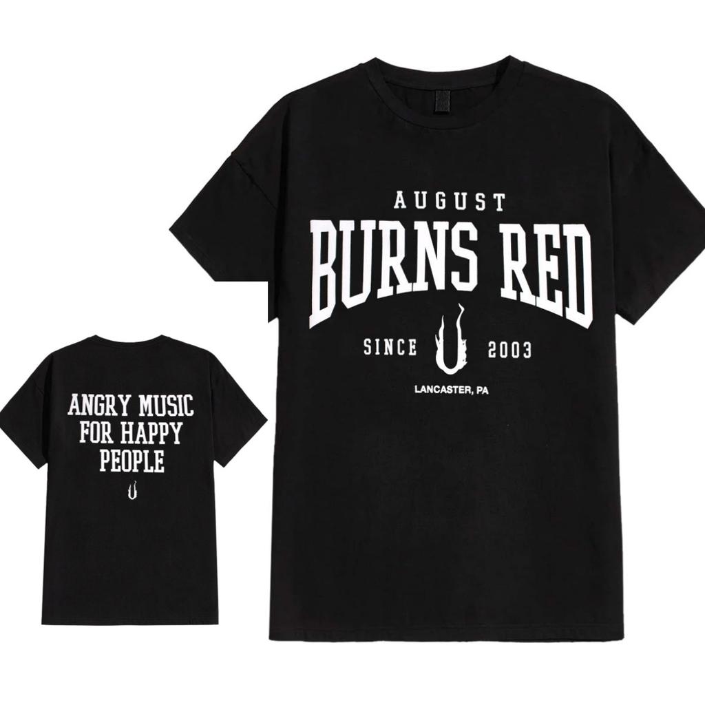 New August Burns Red Cotton Band Shirt Unisex Summer Short Sleeve Fashion Brand Tee Luxury Casual Vintage