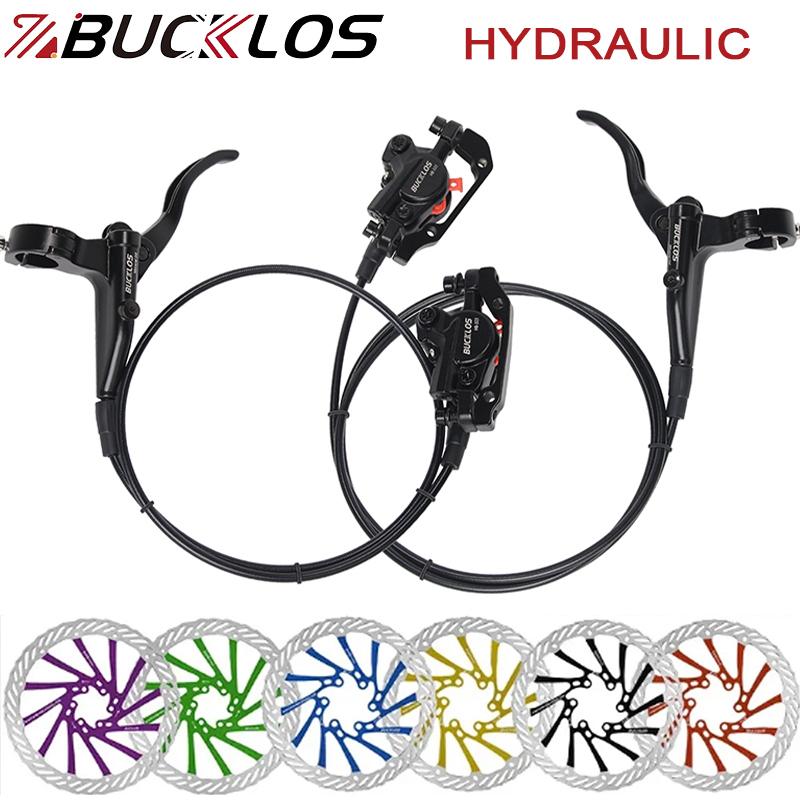 BUCKLOS Bike Hydraulic Brakes Set 160mm Bicycle Disc Brake Set Aluminum Alloy Road Mountain Bike Hydraulic Disc Brake Kit
