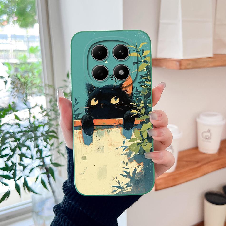 Чехол для Poco M8 Pro Милый дизайн Ударопрочный Защита для телефона Мягкий Жидкий Силикон Высокое качество Задняя крышка Для Poco M 8 M8Pro Capa