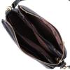 Women's Bag with Metal Decoration In the Middle Made of Genuine Leather Vintage 22607 Black
