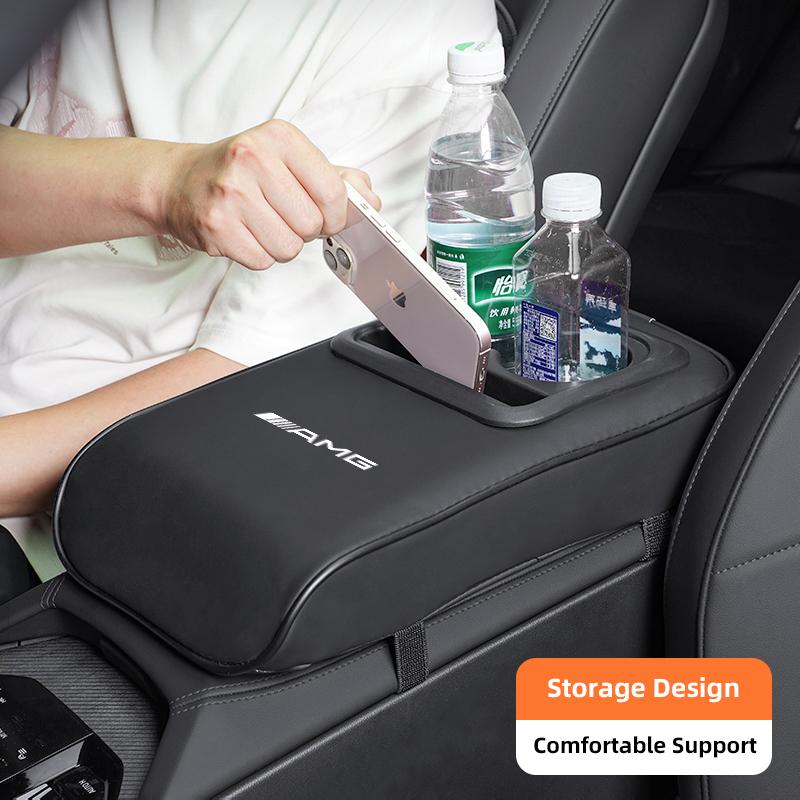 Leather Armrest Mat Arm Rest Protection Cushion Auto Armrests For Mercedes Benz AMG A B C W211 W203 W204 C260 E300L A200L