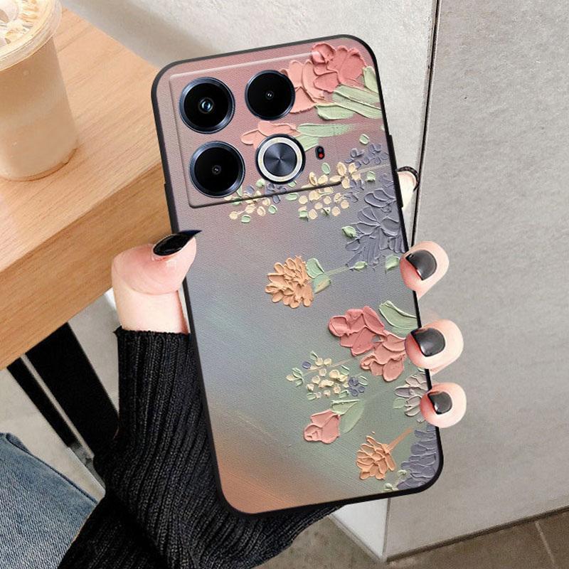 For Infinix Note 40 4G Phone Case X6853 Black TPU Back Cover For Infinix Note 40 Cases Soft Silicone Shell Note40 Funda Bumper