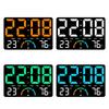 Large LED Digital Clock With Indoor Temperature Humidities Monitor Alarm Countdowns Timers For Living Room Bedroom Office Modern Home Decoration
