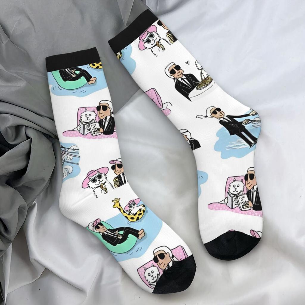 Karled Забавный дизайн чулок Ретро носки Осенние противоскользящие носки Мужские скейтбордические носки средней мягкости