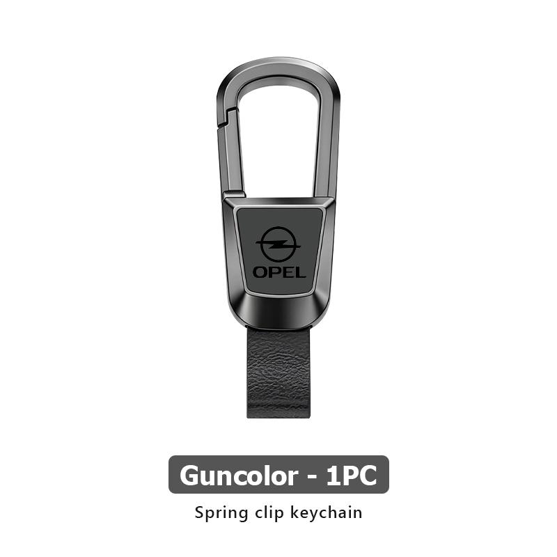 BBGL9 For Opel Alloy Key Ring Car Key Chain Leather Emblem Key Chain Car Accessories Meriva Mokka Grandland Vectra Zafira Vivaro