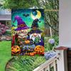 1pc Halloween Garden Flag, Halloween Pumpkin Lantern Dwarf Flag,Double Sided Garden Flag, Courtyard Decoration, Outdoor Decoration, Lawn Decoration, F