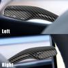 Interior Remodel Carbon Fiber Car Column Shift Knob Cover Decor Armor Steering Rod For Tesla Model 3 Y ABS