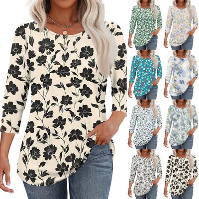 Женские топы с рукавом 3/4 на пуговицах, повседневные блузки, летние наряды, одежда для пляжного отдыха