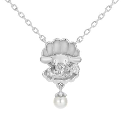 Товары Sanrio Cinnamoroll Ожерелье Cinnamoroll Ожерелье Серебряный жемчуг Аксессуары из ракушек Подарок [U-Treasure] Женский NSaCN-101-SV