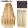 MISS WIG Synthetic Invisible Fish Wire No Clip Wavy Hair Extensions Long Hairpiece Natural Black Brown Blonde for Women Fake Hair Piece