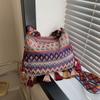 Woven Bag Ethnic Style Crossbody Bags Tassel Bohemian Shoulder Bag Fringe Shoulder Bag  Travel