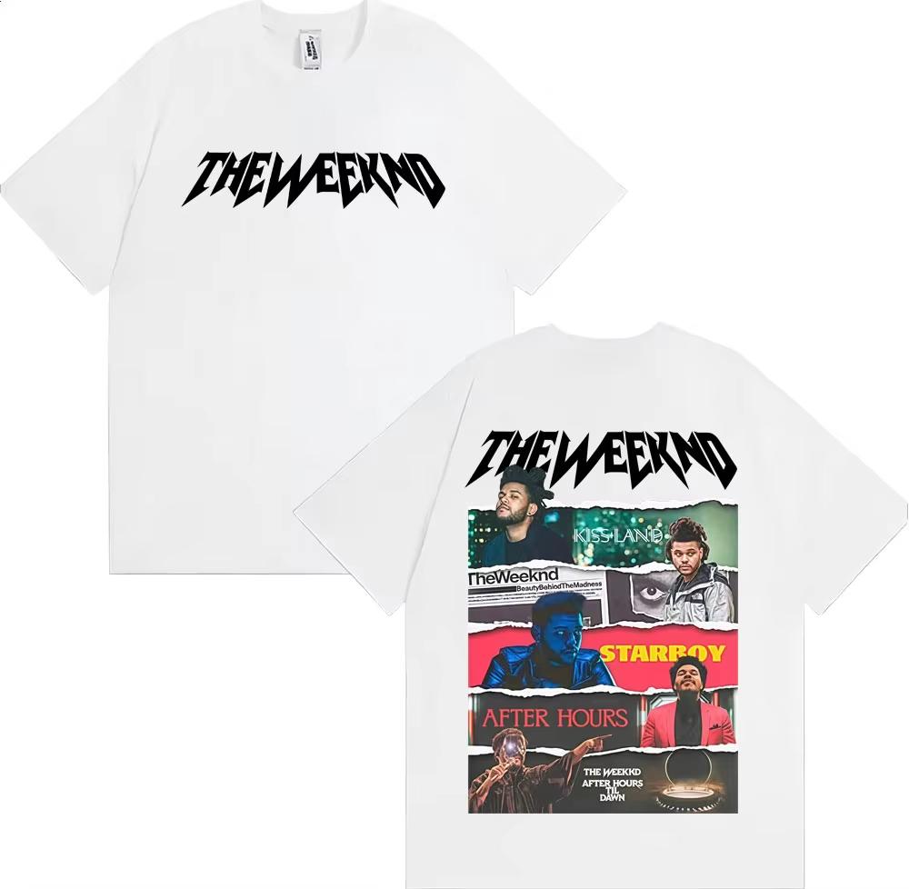 2026 ГОРЯЧАЯ РАСПРОДАЖА The Weeknd After Hours Til Dawn Tour Унисекс Футболка Харадзюку Хип-Хоп Уличный Стиль Унисекс Мода Женская и Мужская Футболка С коротким рукавом