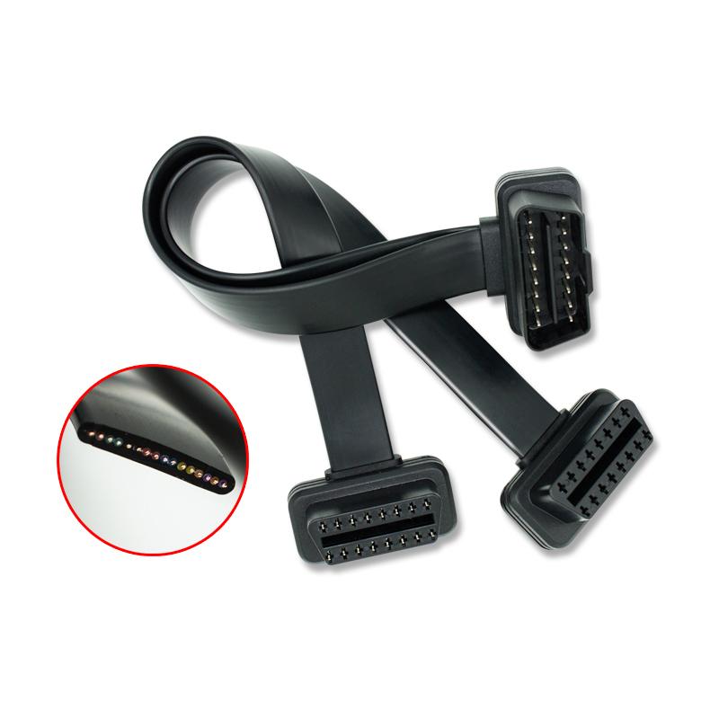 16-контактный удлинитель OBD 2 ODB II OBD2 кабель 16-контактный удлинитель с плоским разъемом OBD II диагностический удлинительный кабель