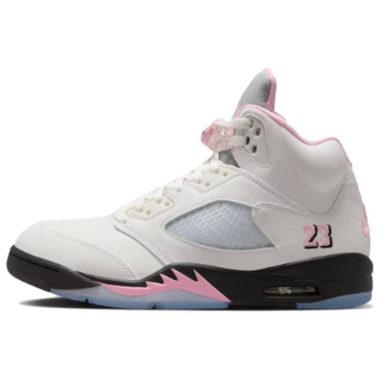 Air Jordan 5 Retro Medium Soft Pink Men Sneakers White Black HQ7978-102