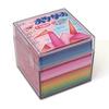 Бумага Toyo Origami для изготовления 1000 журавликов с пластиком 20 листов 1000 штук, футляр, квадрат 7,5 см, цвета, (002004)