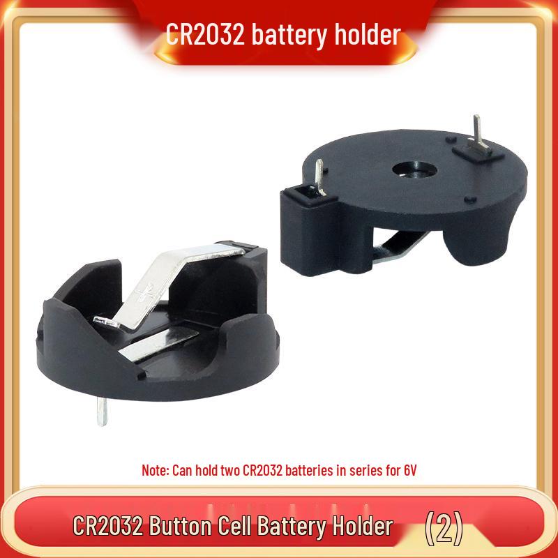 3V Coin Battery Holder for CR2032, CR1220, CR1632, CR2450 - Spring Contact SMD Connector