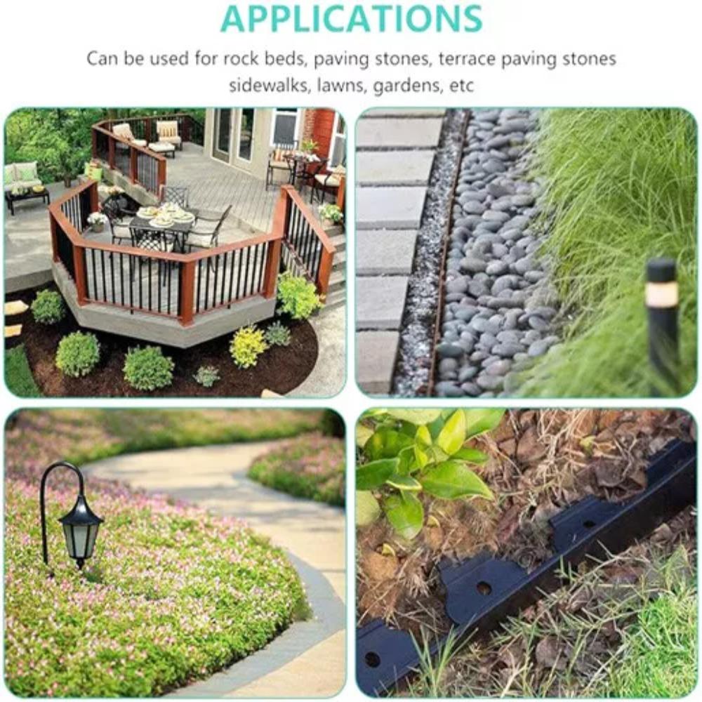 Outdoor Lawn Border Gardening Decorative Grass Border Fence DIY Flower Bed Fence