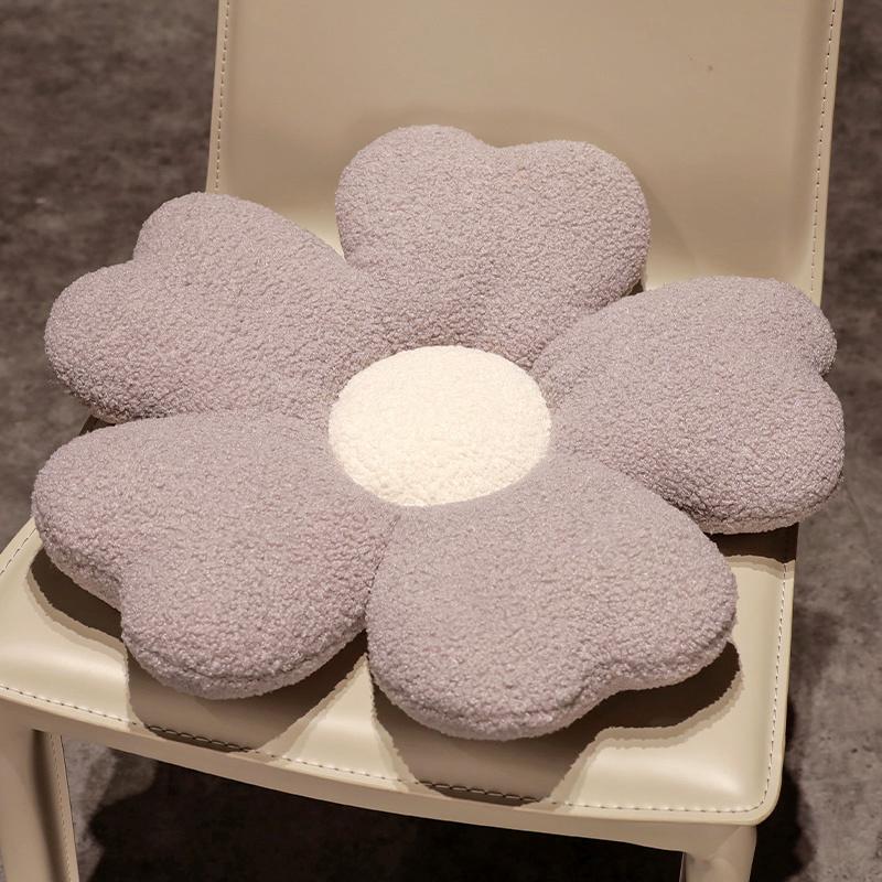 Большая мягкая подушка с пятью лепестками цветов, декор для комнаты для девочек, подушка-подсолнух, эркер, розовый цветок, подушка для сиденья в спальню