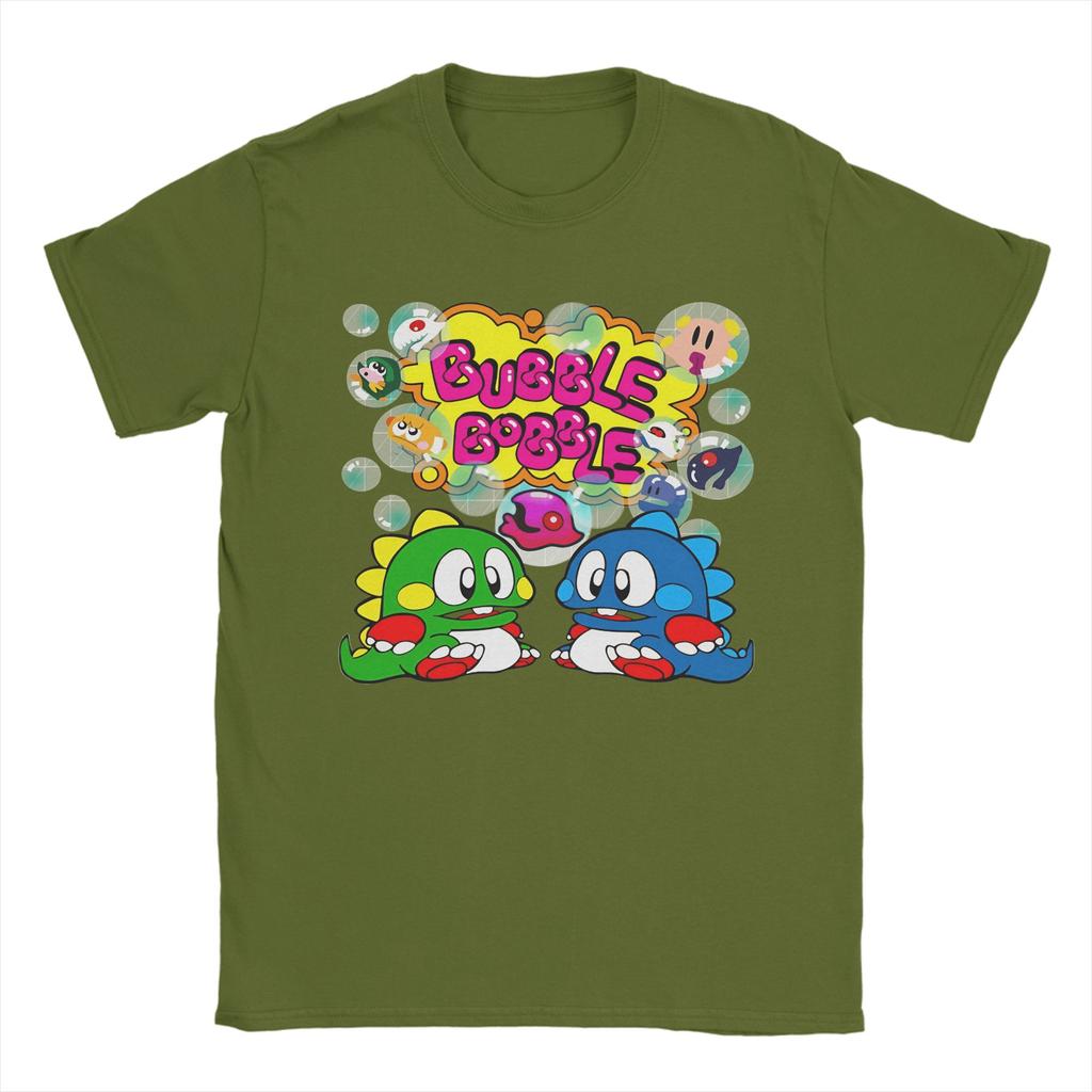 Унисекс футболки Bubble Bobble Хлопковые Топы Летние Y2K Повседневные Футболки с Коротким Рукавом Круглый Вырез Модные Крутые Футболки с Принтом 5XL