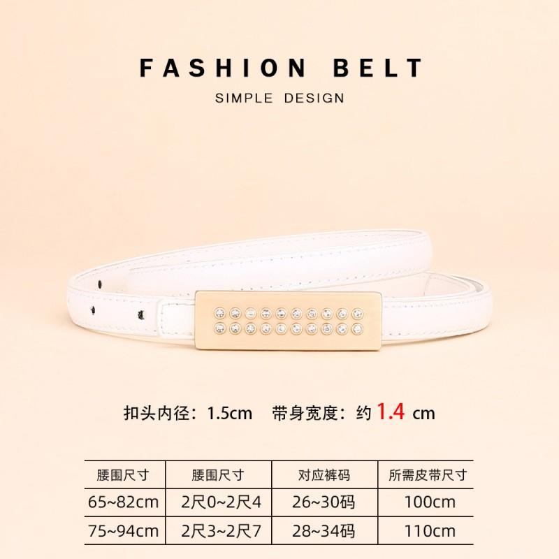 Womens High-end Thin Leather Belt Suits Casual Fashion Business Versatile Decorative Waist Strap