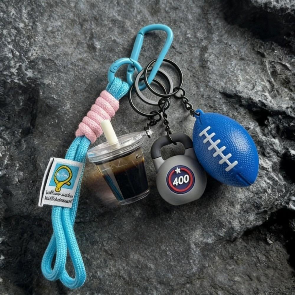 Water Cups Fitness Series Keychain Dopamine Iced Americano Pendant Fitness Prople