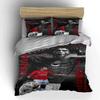 Football Star Bedding Set with Red Theme Bedding set (1 duvet cover, 2 pillowcases, duvet not included)